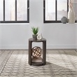Pemberly Row Chairside Table with Reeded End Panels in Coffee Bean