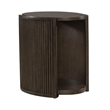 Pemberly Row Chairside Table with Reeded End Panels in Coffee Bean