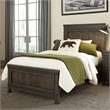 Pemberly Row Full Panel Bed in Dark Gray Wood