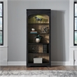 Pemberly Row Bunching Bookcase with Touch LED Lighting in Aged Charcoal