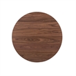 Pemberly Row Space Saver Round Gathering Table in Satin Walnut Finish