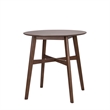 Pemberly Row Space Saver Round Gathering Table in Satin Walnut Finish