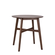 Pemberly Row Space Saver Round Gathering Table in Satin Walnut Finish