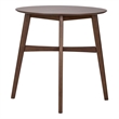 Pemberly Row Space Saver Round Gathering Table in Satin Walnut Finish