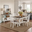 Pemberly Row 5 Piece Trestle Table Set with Refectory Leaves in White