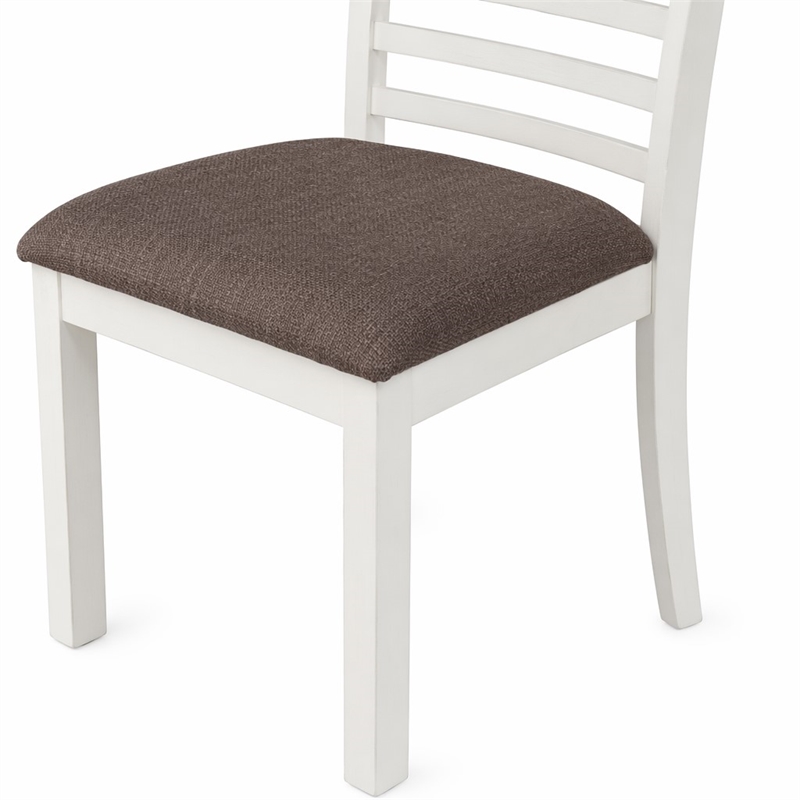 Pemberly Row 5 Piece Trestle Table Set with Refectory Leaves in White