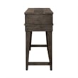 Pemberly Row Console Bar Table in Weathered Stone with Slate Inserts