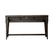 Pemberly Row Console Bar Table in Weathered Stone with Slate Inserts