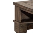 Pemberly Row Console Bar Table in Weathered Stone with Slate Inserts