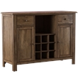Pemberly Row Solid Rubberwood Dining Server with Stained Drawers in Honey