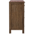 Pemberly Row Solid Rubberwood Dining Server with Stained Drawers in Honey