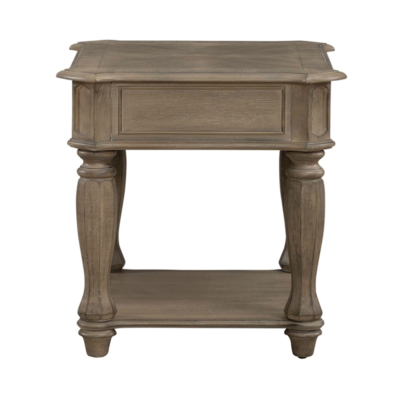 Pemberly Row Magnolia Manor 3-Piece Set in Weathered Bisque Finish