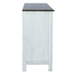 Pemberly Row Server with Wood Framed Doors and Dovetail Drawers in White