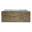 Pemberly Row Server with Wood Framed Doors and Dovetail Drawers in White