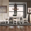 Pemberly Row 5-Piece Rectangular Table Set in Two-Tone Finish