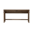 Pemberly Row Console Bar Table with Charging Station in Weathered Toffee