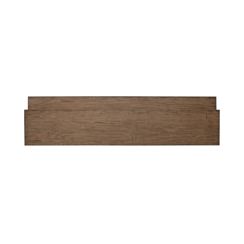 Pemberly Row Console Bar Table with Charging Station in Weathered Toffee