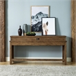 Pemberly Row Console Bar Table with Charging Station in Weathered Toffee