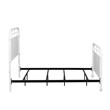 Pemberly Row Metal Twin Bed with Vintage Styling in Antique White