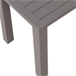 Pemberly Row Aluminum Outdoor Dining Bench UV Water Resistant in Gray Granite