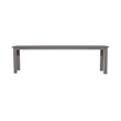 Pemberly Row Aluminum Outdoor Dining Bench UV Water Resistant in Gray Granite
