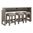 Pemberly Row 4 Piece Console Table Set with Charging Station in Driftwood
