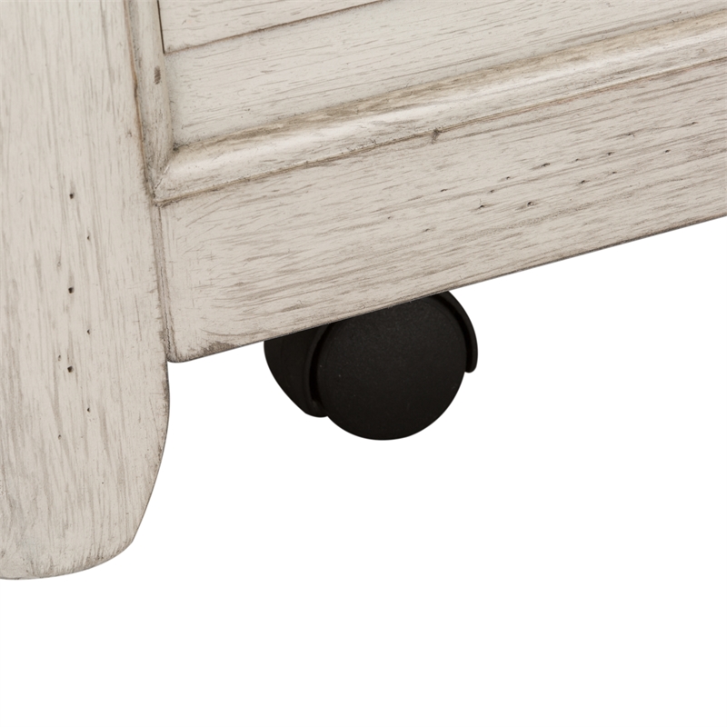 Pemberly Row Antique White Storage Trunk with Cedar-Lined Interior