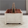Pemberly Row Antique White Storage Trunk with Cedar-Lined Interior