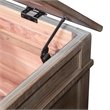 Pemberly Row Weathered Taupe Storage Trunk with Cedar Lined Interior
