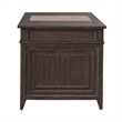 Pemberly Row Executive Desk with Leather Panel Insert in Brown Finish