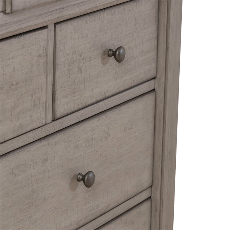 Pemberly Row 11 Drawer Chesser with Cedar Lined Drawers in Weathered Linen