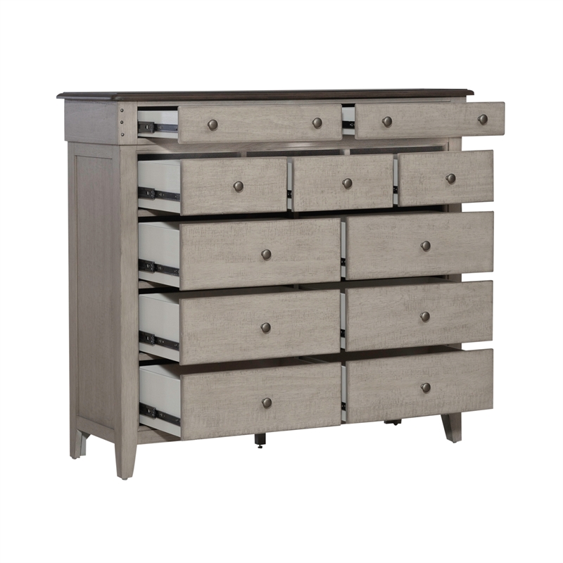 Pemberly Row 11 Drawer Chesser with Cedar Lined Drawers in Weathered Linen