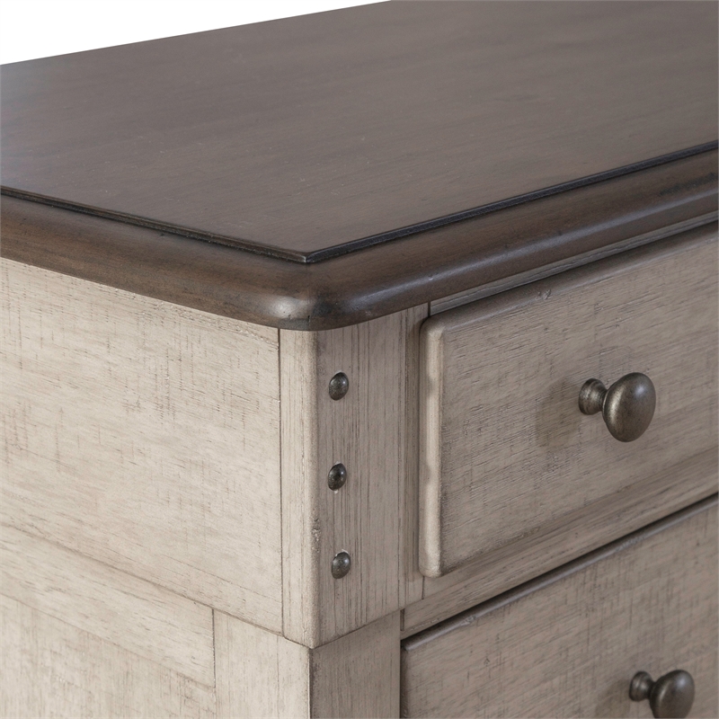 Pemberly Row 11 Drawer Chesser with Cedar Lined Drawers in Weathered Linen