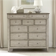 Pemberly Row 11 Drawer Chesser with Cedar Lined Drawers in Weathered Linen