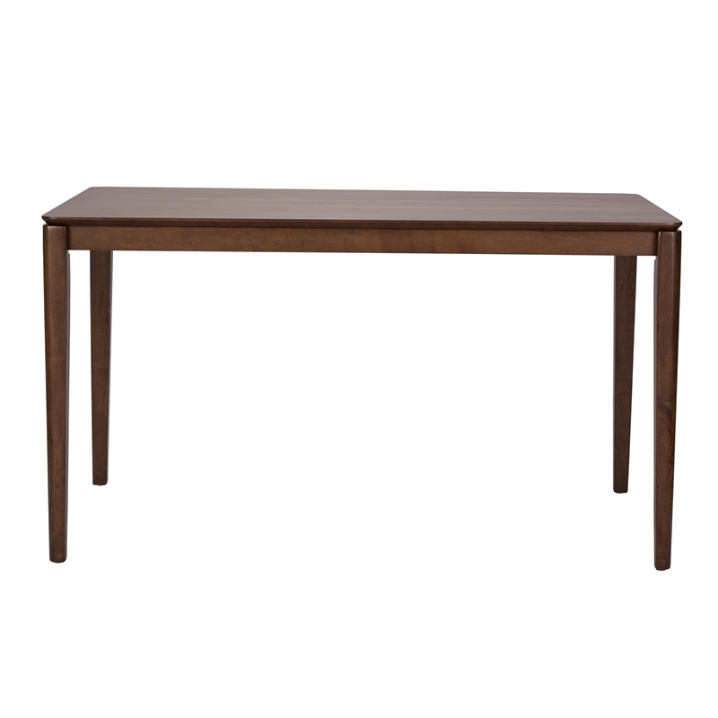 Pemberly Row 5 Piece Rectangular Table Set in Medium Brown with Chairs