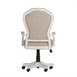 Pemberly Row White Jr Executive Desk Chair with Adjustable Height