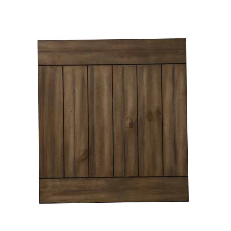 Pemberly Row White End Table with Dovetail and Nail Head Accents