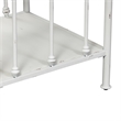 Pemberly Row Metal Open Night Stand in Antique White with Spindle Design
