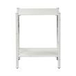 Pemberly Row Metal Open Night Stand in Antique White with Spindle Design