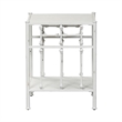 Pemberly Row Metal Open Night Stand in Antique White with Spindle Design