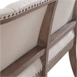 Pemberly Row Upholstered Shelter Dining Bench in Dusty Taupe