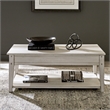 Pemberly Row Lift Top Cocktail Table with Storage in Weathered White