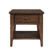 Pemberly Row 3 Piece Cocktail and End Table Set in Dark Brown