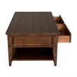 Pemberly Row 3 Piece Cocktail and End Table Set in Dark Brown