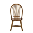 Pemberly Row Sheaf Back Dining Side Chair Set of 2 in Rustic Oak