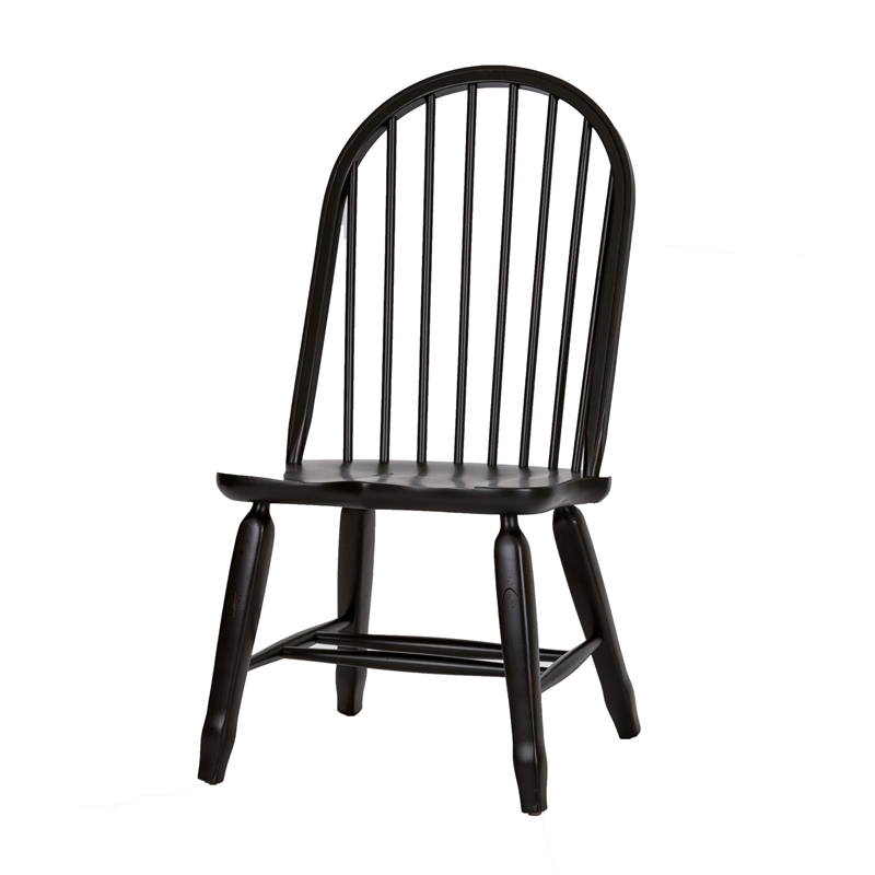 Pemberly Row 5 Piece Dining Table Set with Bow Back Chairs in Rustic Oak