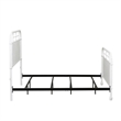 Pemberly Row Full Metal Bed with Headboard Footboard and Rails in Antique White