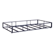 Pemberly Row Youth Bedroom Twin Trundle with Turned Spindles in Navy