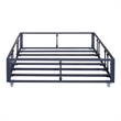 Pemberly Row Youth Bedroom Twin Trundle with Turned Spindles in Navy