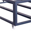 Pemberly Row Youth Bedroom Twin Trundle with Turned Spindles in Navy